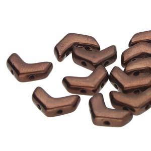 Chevron Duo 10 x 4 mm 23980-14415 Jet Bronze, 2-Hole - Strand of 30