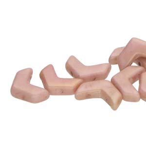 Chevron Duo 10 x 4 mm 02010-14495 křídově červený lesk, 2 otvory – 30 korálků