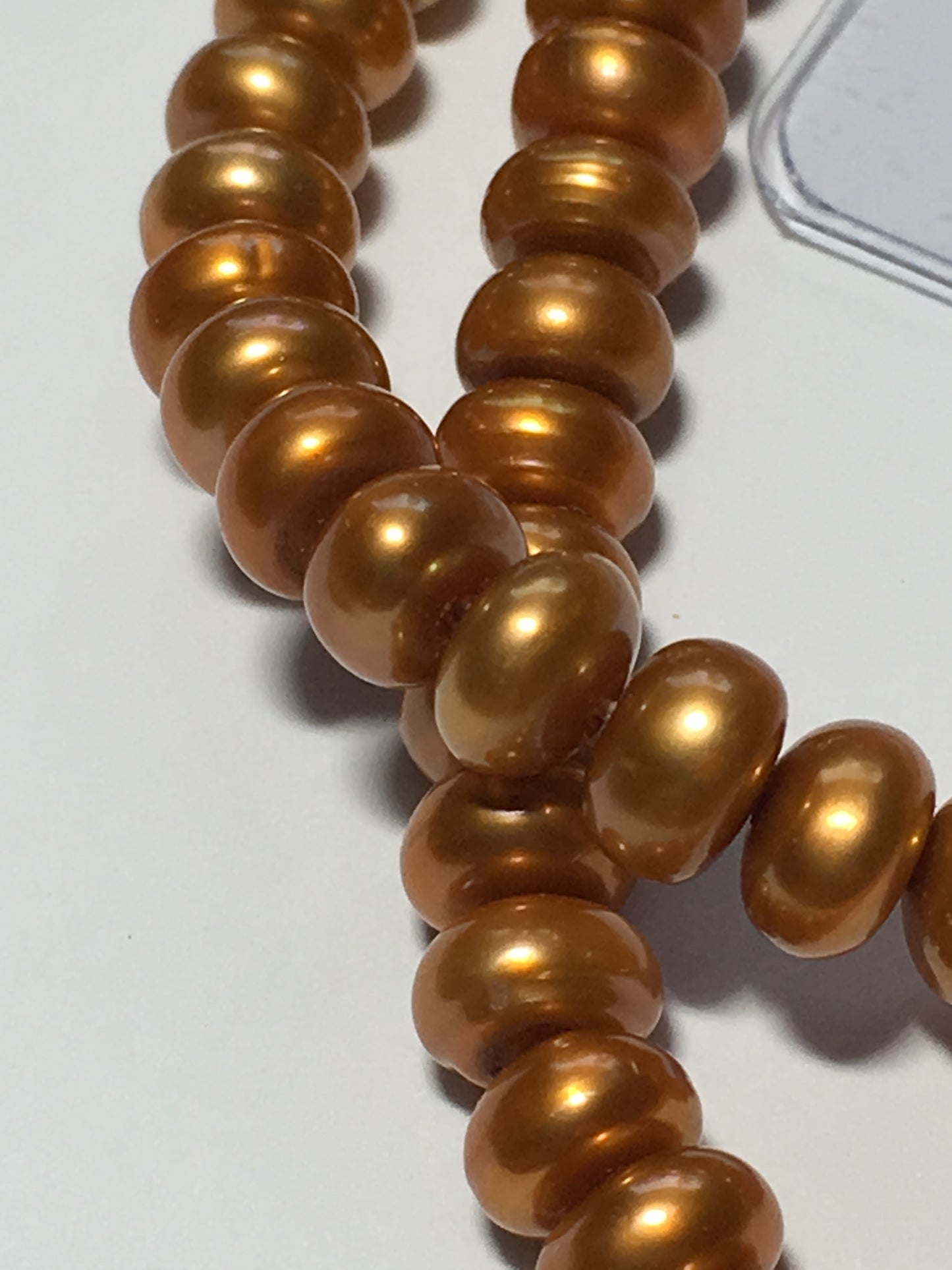 Gold Button Freshwater Pearls 6 mm, 16-Inch Strand 119 Pearls