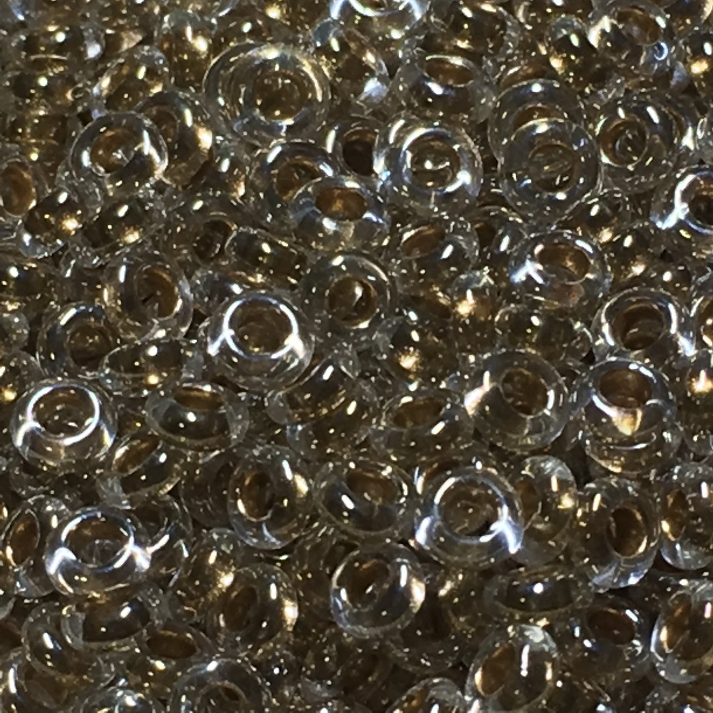 TOHO TD-8-989  - 8/0  Bronze Lined Crystal Demi Round Beads, 5 gm