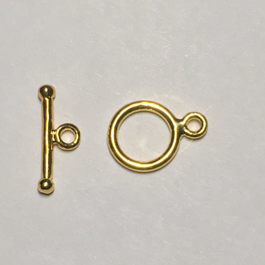 Gold Toggle Clasp, 17 mm