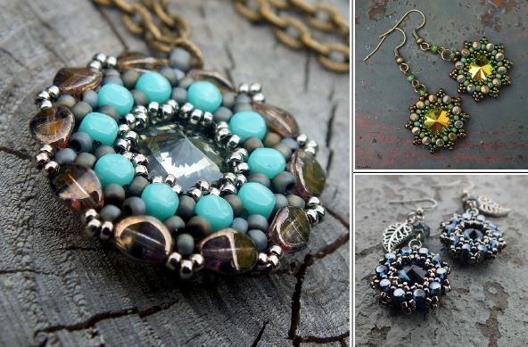 Boucles d’oreilles Rolling Rivoli Téléchargement numérique gratuit Modèle de perles/Tutoriel/Instructions/Comment (Cliquez sur le lien ci-dessous)