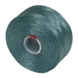 S-Lon D Tex45 Cordon de perles vert écume de mer/bobine de fil – 78 yards