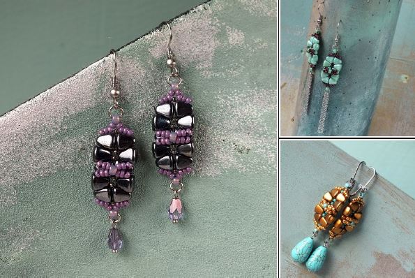 Houpací náušnice Zdarma ke stažení Digitální vzor korálků/Návod/Návod/Jak na to (klikněte na odkaz níže)