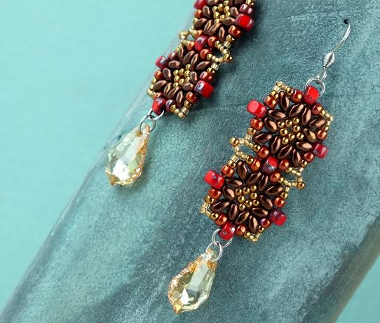 Tuiles tunisiennes Boucles d’oreilles Téléchargement numérique gratuit Modèle de perles/Tutoriel/Instructions/Comment (Cliquez sur le lien ci-dessous)