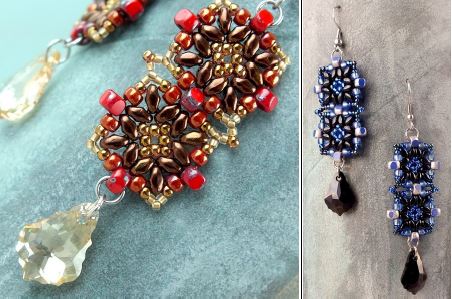 Tuiles tunisiennes Boucles d’oreilles Téléchargement numérique gratuit Modèle de perles/Tutoriel/Instructions/Comment (Cliquez sur le lien ci-dessous)