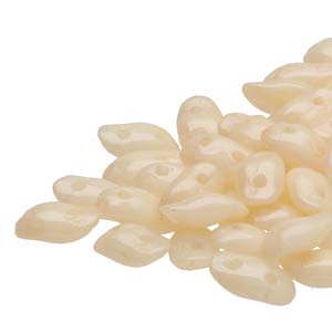 Czech Wave 03000-14413 3 x 7 mm Skleněné perle s křídovým oranžovým leskem 2 dírky - 5 nebo 10 g