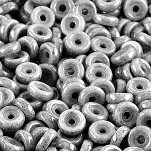 Matubo 6 mm 03000-14449 Glass Wheel Bead Chalk Jet Luster, 5 nebo 10 g