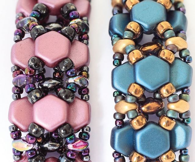 Honeycomb Bangle Bracelet Free Digital Download Beading Pattern/Tutorial/Instructions/How To (DO NOT ADD TO CART - Click on Link on Pattern Page)