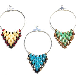 Boucles d'oreilles Super Duper Hoop Modèle de perles numériques gratuit/Tutoriel/Instructions/Comment faire (cliquez sur le lien ci-dessous)