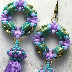 Tomoe Pendulum Earrings Free Digital Download Beading Pattern/Tutorial/Instructions/How To (DO NOT ADD TO CART - Click on Link on Pattern Page)