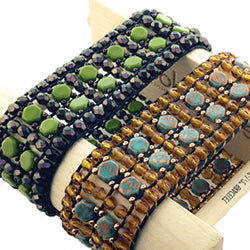 Honeycomb Stretch Cuff Bracelet Free Digital Download Beading Pattern/Tutorial/Instructions/How To (DO NOT ADD TO CART - Click on Link on Pattern Page)