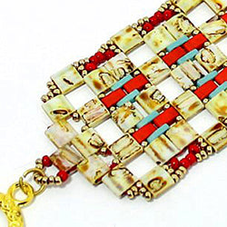 Quilted Tila Bracelet Free Digital Download Beading Pattern/Tutorial/Instructions/How To (DO NOT ADD TO CART - Click on Link on Pattern Page)