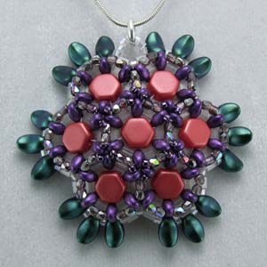 Honeycomb Pendant Free Digital Download Beading Pattern/Tutorial/Instructions/How To (Click on Link Below)