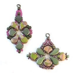 Přívěsek a náušnice Paisley Ginko Zdarma digitální stažení vzor korálků/návod/návod/jak na to (klikněte na odkaz níže)