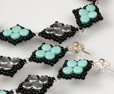 Diamantový náramek a náušnice ke stažení zdarma digitální vzor korálků/návod/návod/jak na to (klikněte na odkaz níže)