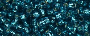TOHO TR-6-23BDA 6/0 stříbrně lemované světle zelené aqua rokajlové perličky, 5 nebo 10 g