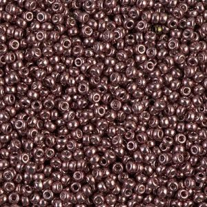 Miyuki 11-1085  11/0 Galvanized Outside Dyed Burnt Cinnamon Seed Beads - 5 or 10 gm