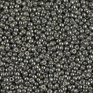 Miyuki 11-1087   11/0 Galvanized Dark Steel Seed Beads - 5 or 10 gm