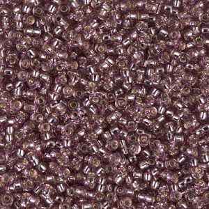 Miyuki 11-12   11/0 Silver Lined Transparent Smoky Amethyst Seed Beads - 5 or 10 gm