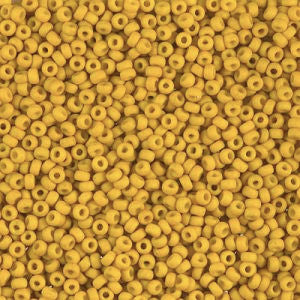 Miyuki 11-1233   11/0 Matte Opaque Mustard Seed Beads - 5 gm