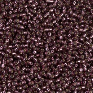 Miyuki 11-13   11/0 Silver Lined Transparent Dark Smoky Amethyst Seed Beads - 5 or 10 gm