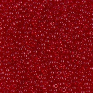 Miyuki 11-141   11/0  Transparent Red Seed Beads - 5 or 10 gm