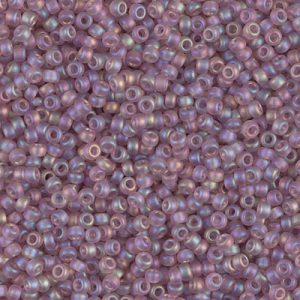 Miyuki 11-142FR  11/0 Matte Transparent Smoky Amethyst AB Seed Beads - 5 or 10 gm