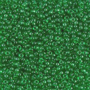 Miyuki 11-146   11/0 Transparent Green Seed Beads - 5 or 10 gm