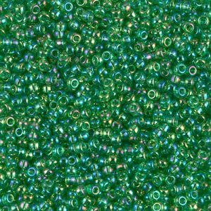 Miyuki 11-179L   11/0 Transparent Light Green AB Seed Beads - 5 or 10 gm