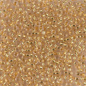 Miyuki 11-195   11/0 24K Gold Lined Crystal Seed Beads - 5 or 10 gm