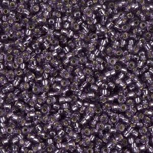 Miyuki 11-24   11/0 Silver Lined Transparent Amethyst Seed Beads - 5 or 10 gm