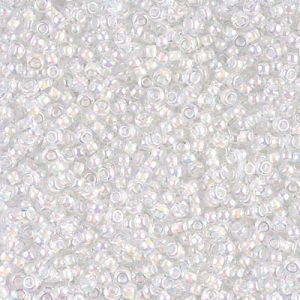 Miyuki 11-284   11/0 White Lined Crystal AB Seed Beads - 5 or 10 gm