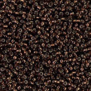 Miyuki 11-29   11/0 Silver Lined Transparent Root Beer Seed Beads - 5 or 10 gm