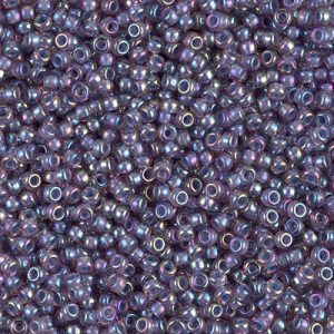 Miyuki 11-360   11/0  Aqua Lined Amethyst AB Seed Beads - 5 or 10 gm