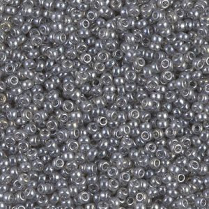 Miyuki 11-368  11/0 Transparent Gray Luster Seed Beads - 5 gm