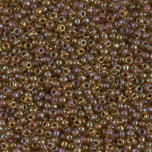 Miyuki 11-379   11/0 Amethyst Lined Transparent Light Topaz AB Seed Beads -  5 or 10 gm