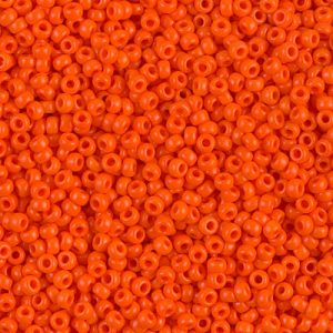 Miyuki 11-406   11/0 Opaque Orange Seed Beads - 5 or 10 gm