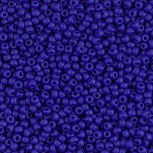 Miyuki 11-414F   11/0 Matte Opaque Cobalt Seed Beads - 5 gm