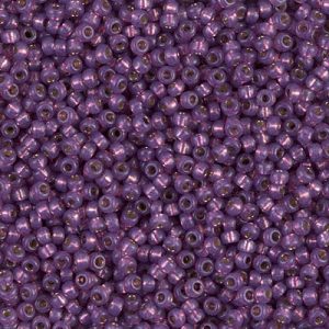 Miyuki 11-4248  11/0 Duracoat Silver Lined Dark Lilac Seed Beads Alabaster - 5 or 10 gm