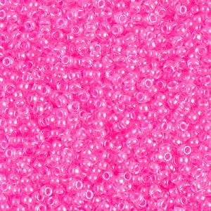 Miyuki 11-4301   11/0 Luminous Wild Strawberry Lined Crystal Seed Beads - 5 or 10 gm