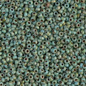 Miyuki 11-4514   11/0  Picasso Seafoam Green Seed Beads - 5 or 10 gm