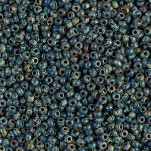 Miyuki 11-4516   11/0  Picasso Matte Montana Blue Seed Beads - 5 or 10 gm