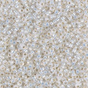 Miyuki 11-551   11/0 Gilt Lined Opal Seed Beads - 5 or 10 gm