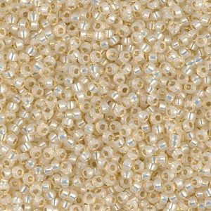 Miyuki 11-577   11/0 Silver Lined OD Buttercream Alabaster Seed Beads - 5 or 10 gm