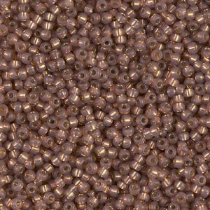 Miyuki 11-641   11/0 Silver Lined Outside Dyed Bronze Alabaster Seed Beads - 5 or 10 gm