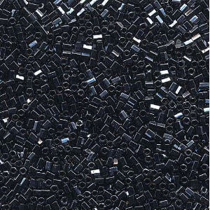 Miyuki 11C-451   Two Cut 11/0  Gunmetal Hex Seed Beads - 5 or 10 gm