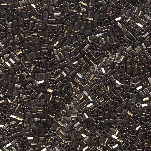 Miyuki 11C-457   Two Cut 11/0  Metallic Dark Bronze Hex Seed Beads - 5 or 10 gm