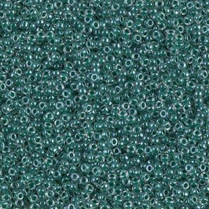 Miyuki 15-217   15/0 Forest Green Lined Crystal Luster Glass Seed Beads - 5 gm