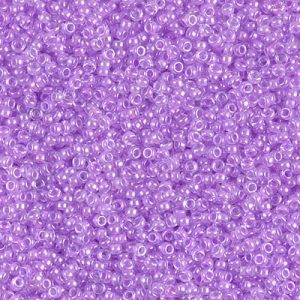 Miyuki 15-222   15/0 Orchid Lined Crystal Luster Glass Seed Beads - 5 gm